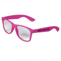 Pink Retro Clear Lenses Sunglasses